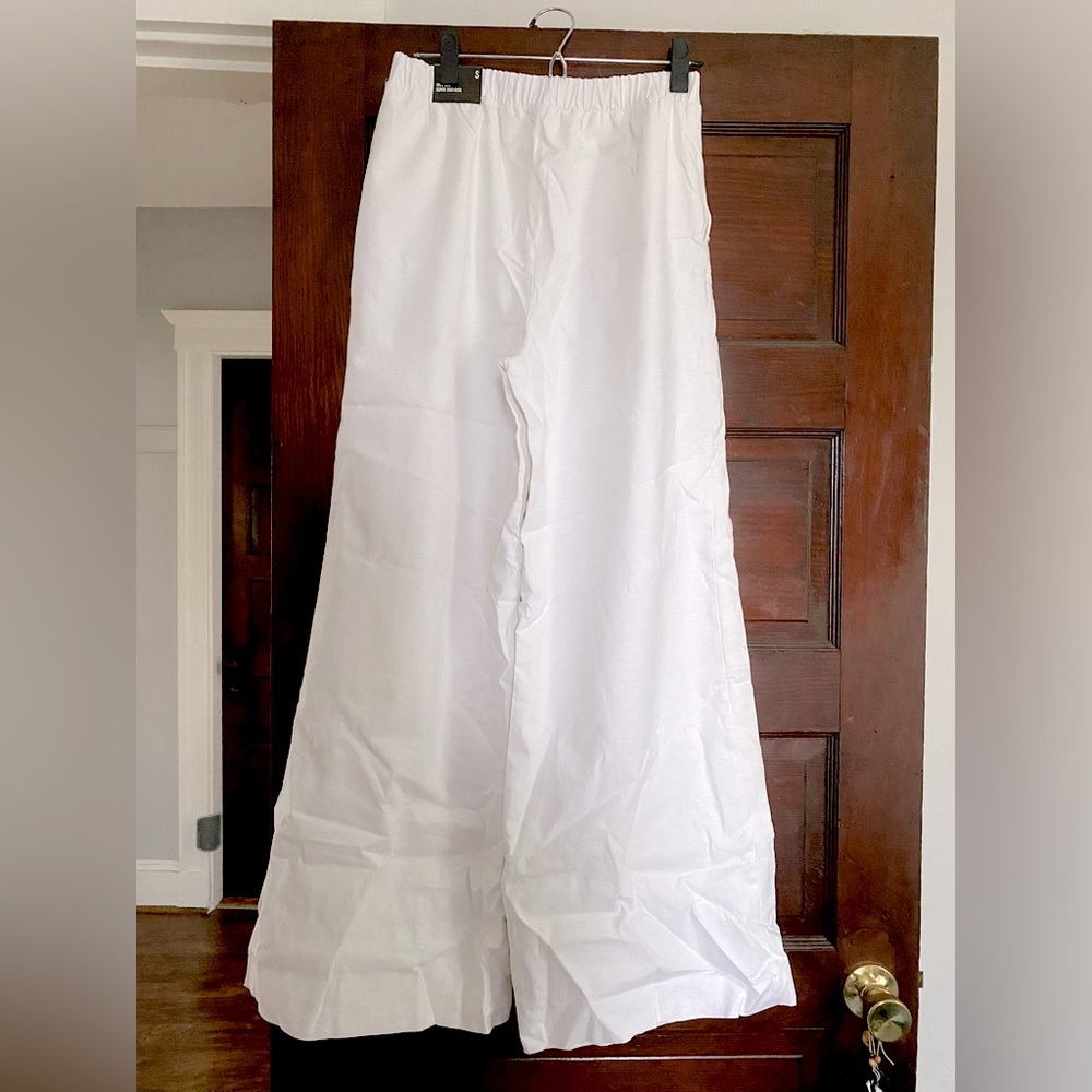 New! Wide leg super high rise linen pant